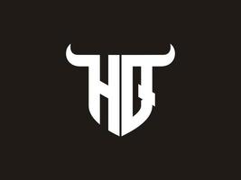 eerste hq stier logo ontwerp. vector