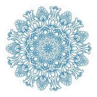 decoratief blauw mandala Aan wit achtergrond vector