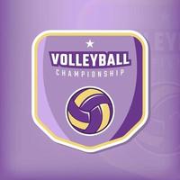 ontwerp elementen voor volleybal kampioenschap logo vector