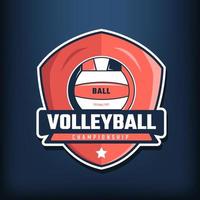 rood en donker blauw volleybal sport- logo vector