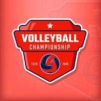 modern volleybal professioneel logo voor kampioenschap vector