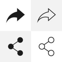 delen icoon symbool vector illustratie reeks