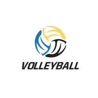 abstract volleybal sport logo ontwerp vector