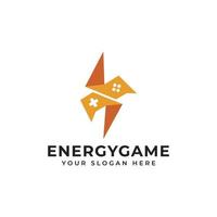 energie spel logo ontwerp concept vector