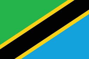 nationale vlag van tanzania vector