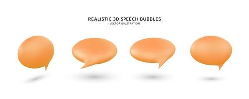 realistisch 3d toespraak bubbels vector illustratie