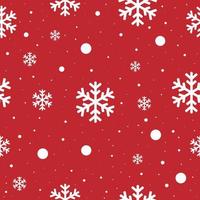 naadloos patroon met sneeuwvlokken in rood en wit kleuren. nieuw jaar en Kerstmis ontwerp. vector