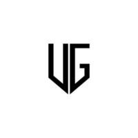 ug brief logo ontwerp met wit achtergrond in illustrator. vector logo, schoonschrift ontwerpen voor logo, poster, uitnodiging, enz.