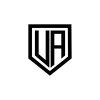 ua brief logo ontwerp met wit achtergrond in illustrator. vector logo, schoonschrift ontwerpen voor logo, poster, uitnodiging, enz.