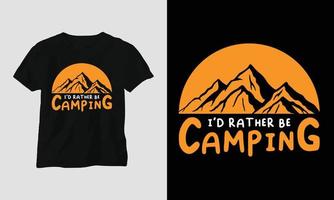 ID kaart liever worden camping - camping t-shirt ontwerp vector