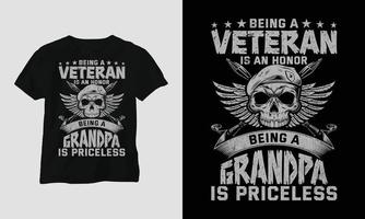 veteranen dag t-shirt ontwerp sjabloon vector