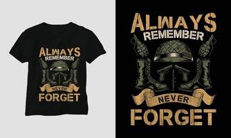 veteranen dag t-shirt ontwerp sjabloon vector