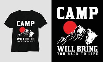 man en vrouw camping partners voor leven - camping t-shirt ontwerp vector