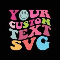 uw Op maat tekst SVG retro t overhemd ontwerp vector