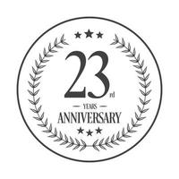 luxe 23e verjaardag logo illustratie vector.vrij vector illustratie vrij vector
