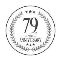 luxe 79 verjaardag logo illustratie vector.vrij vector illustratie vrij vector