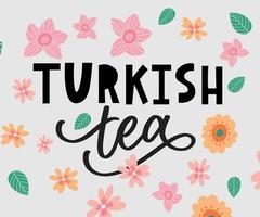 Turkse tradities van theeceremonie. theetijd. decoratieve elementen voor uw ontwerp. vectorillustratie met oosterse beker op witte achtergrond. vector