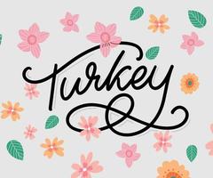 Turkije belettering. handgeschreven naam van het land. vectorontwerpsjabloon. vector