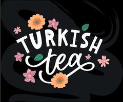 Turkse tradities van theeceremonie. theetijd. decoratieve elementen voor uw ontwerp. vectorillustratie met oosterse beker op witte achtergrond. vector