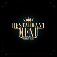 zwart barok restaurant menu fijnproever gerechten vector