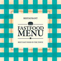 retro fastfoodmenu. beste fastfood in de stad? vector