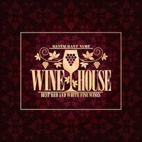 barok wijn huis menu het beste rood en wit prima wijnen vector