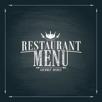 restaurant menu fijnproever borden. schoolbord achtergrond vector