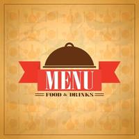 voedsel en drankjes restaurant menu Aan een retro papier achtergrond vector