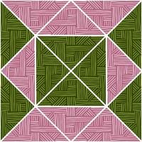 tribal lijnen mozaïek- naadloos patroon. creatief strepen wijnoogst ornament. abstract meetkundig etnisch tegel. vector