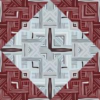 creatief strepen wijnoogst ornament. tribal lijnen mozaïek- naadloos patroon. abstract meetkundig etnisch tegel vector
