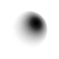 halftone gebied stippel vector illustratie. cirkel halftone patronen dots logo. wereldbol vector illustratie.