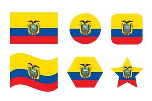 ecuador vlag eenvoudige illustratie voor onafhankelijkheidsdag of verkiezing vector