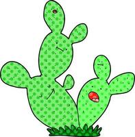 tekenfilm cactus karakter vector