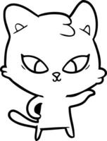 schattige cartoon kat vector