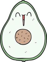tekenfilm gelukkig avocado vector