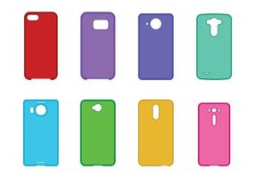 Telefoon case set vector