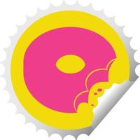 gebeten donut grafisch vector circulaire pellen sticker