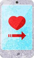 dating app Aan cel telefoon grafisch vector illustratie icoon