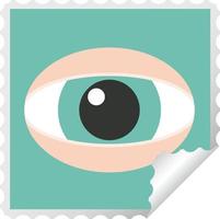 staren oog grafisch plein sticker postzegel vector