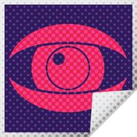 staren oog grafisch vector plein pellen sticker