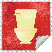 toilet plein pellen sticker vector illustratie