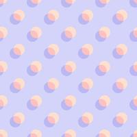 pastel overlappende polka dots naadloze patroon vector