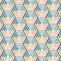 abstract kleurrijk gestreept zeshoekpatroon vector