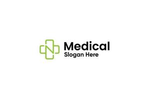 medisch kliniek farmaceutisch logo ontwerp vector