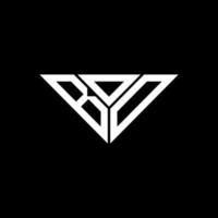 bdd brief logo creatief ontwerp met vector grafisch, bdd gemakkelijk en modern logo in driehoek vorm geven aan.
