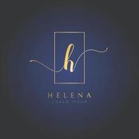 gemakkelijk elegantie eerste brief h logo type teken symbool icoon vector