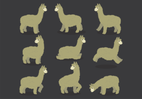 Alpaca Cartoon Vectoren