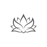 lineair lotus logo Sjablonen. vector bloemen lineair lotus logo. ontwerp lotus bloem schets. vector illustratie. lotus icoon