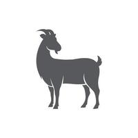 geit kant visie silhouet. boerderij geit dier logo ontwerp. vector illustratie
