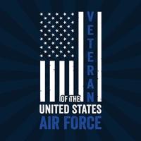 illustratie Amerikaans veteraan thema's ontwerp met grunge stijl vector